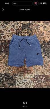 Nike Tech Fleece Washed Shorts Blue Size Small